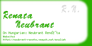 renata neubrant business card